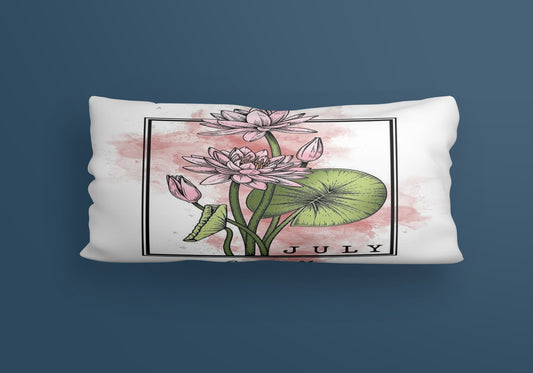 July Flower Velvet Cushion