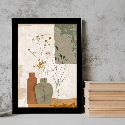 Glass Flower neutral abstract art Frame