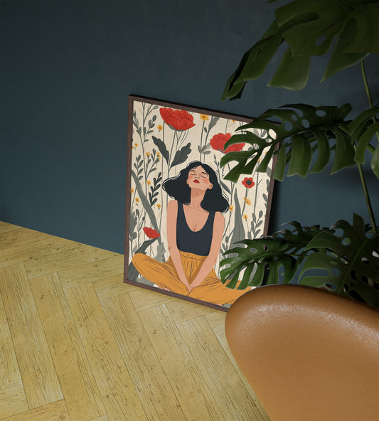 Yoga Tree girl Frame