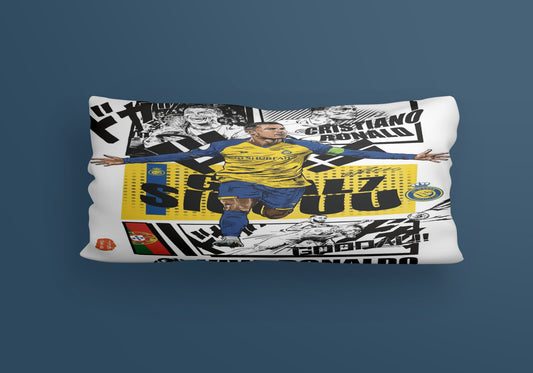 Ronaldo arabic qoutes Velvet Cushion