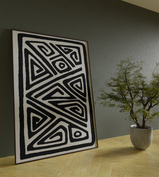 Leaf & Line Pattern posters Frame