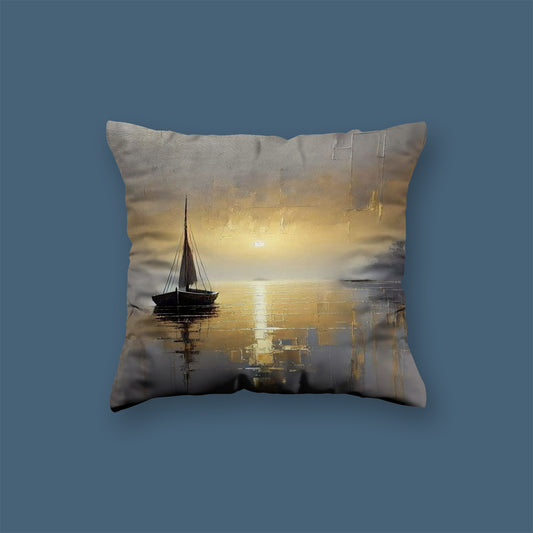 Sea neutral abstract art Velvet Cushion