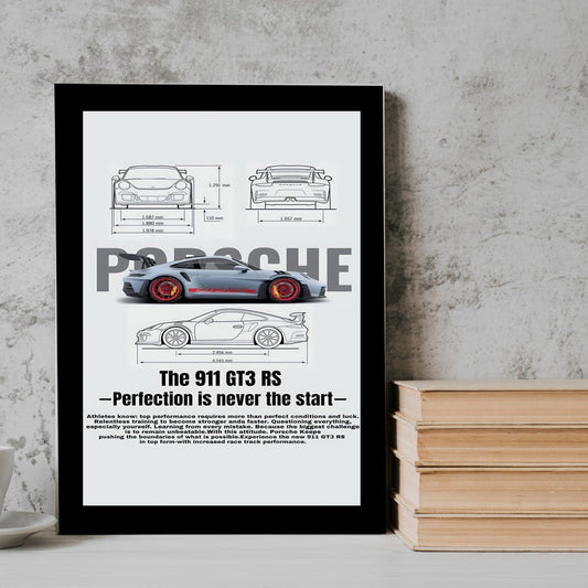Porche White Cars Frame