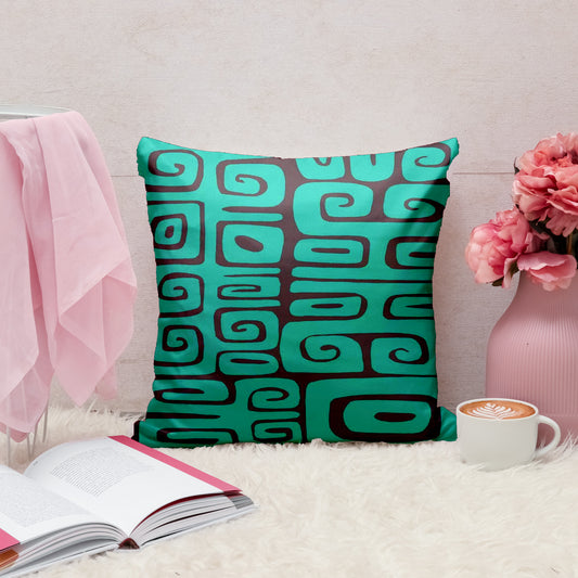 Flow Prints Pattern Velvet Cushion