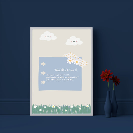 Don't be sad minimal arabic quotesr Frame