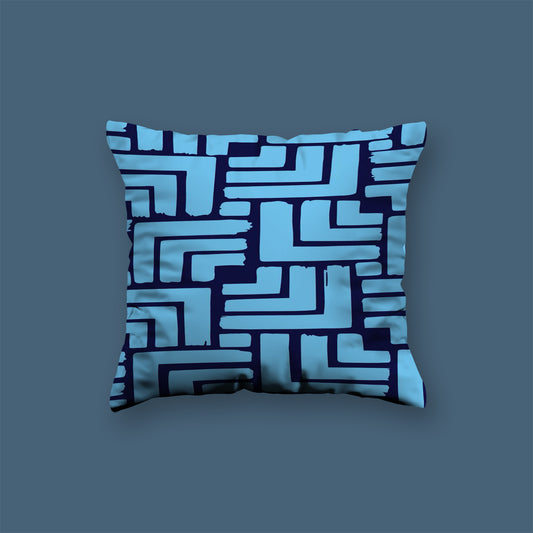 Repeat Realm Pattern Velvet Cushion