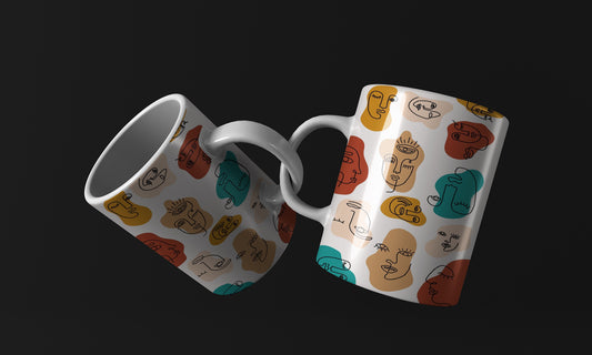 Ocean Waves Pattern Mug
