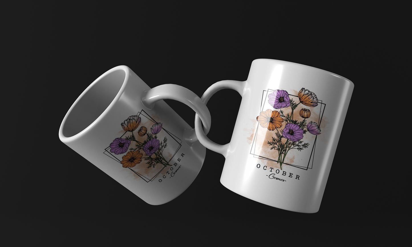 Flower October Flower Mug