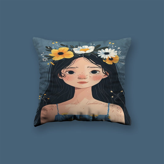 Girls Flower Girls Velvet Cushion