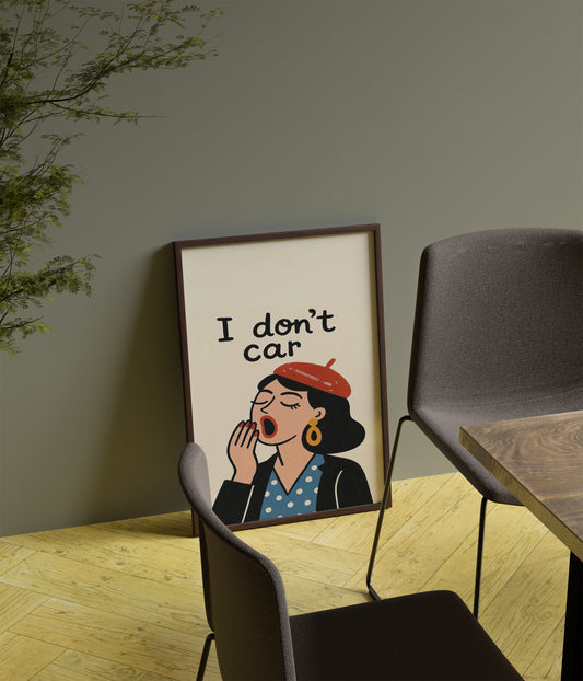 I Donot Care girl Frame