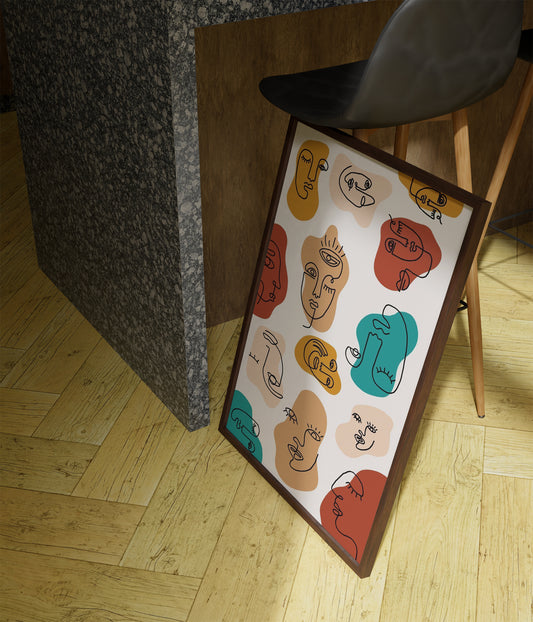 Modern Mesh Pattern posters Frame