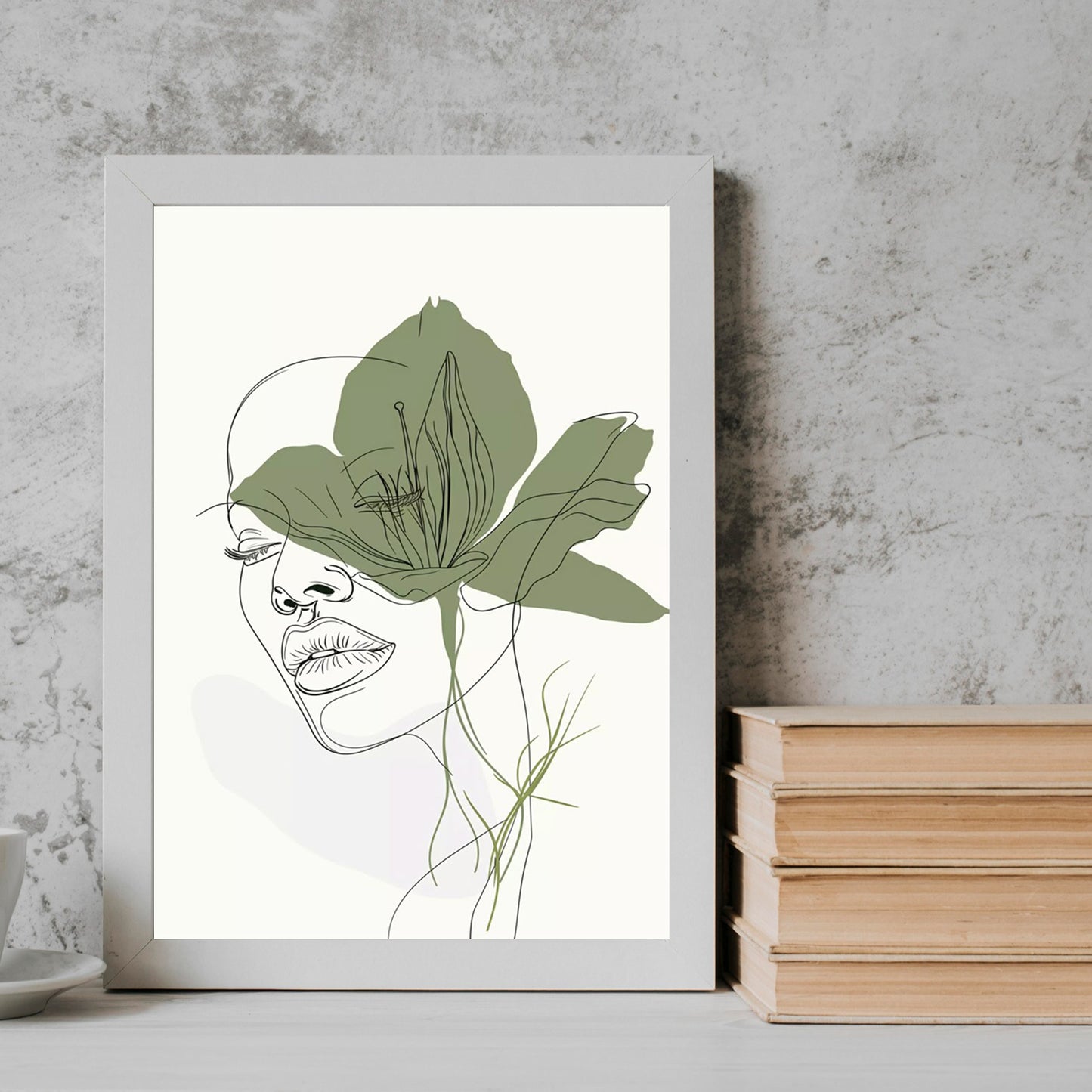 Face neutral abstract art Frame