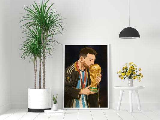 Messi World Cup football player Frame