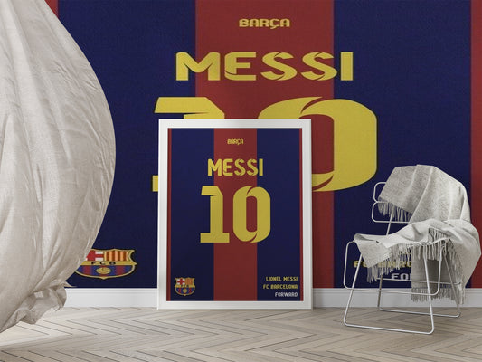 Messi Barcelona football player Frame