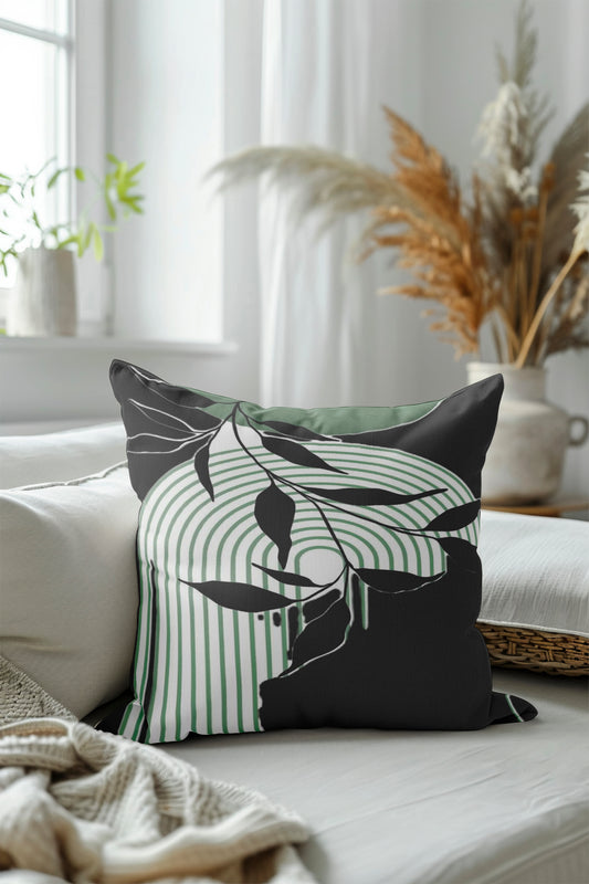 Tree neutral abstract art Velvet Cushion