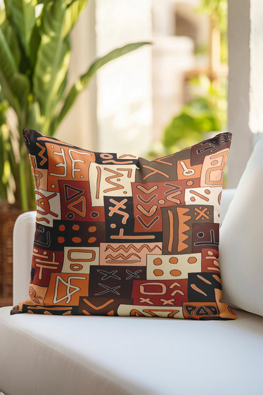 Luxe Lines Pattern Velvet Cushion