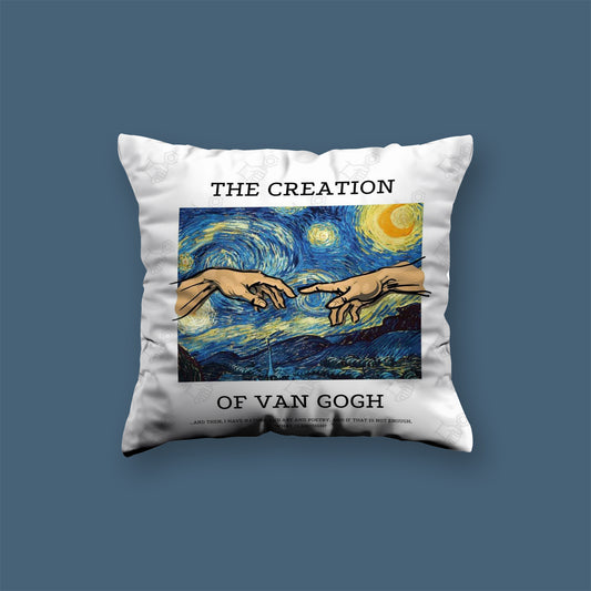 Starry Night Hand Art Velvet Cushion