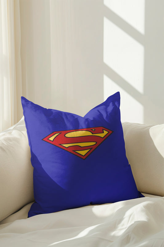Superman Superhero Velvet Cushion