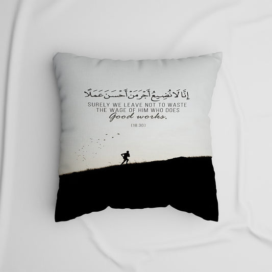 hardship minimal arabic quotes Velvet Cushion