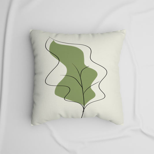 Tree White neutral abstract art Velvet Cushion