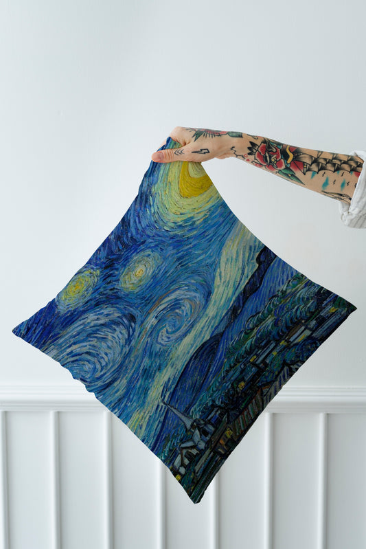 Starry Night Art Velvet Cushion