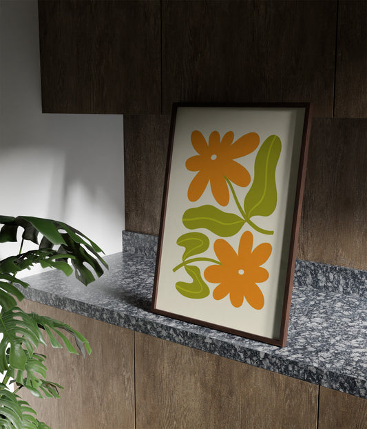 Orange Flower Frame