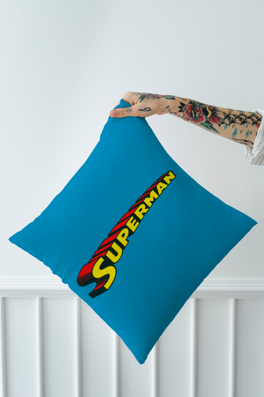 Superman blue Superhero Velvet Cushion