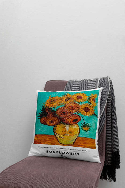 Sunflower 1888 t Art Velvet Cushion
