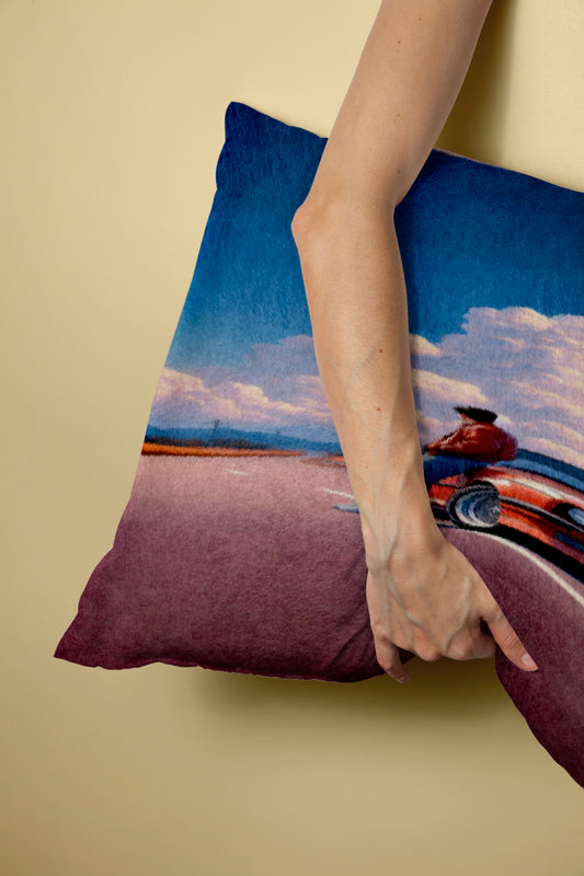 Man Car Rondom Velvet Cushion