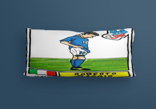 Roberto Baggio football player Velvet Cushion