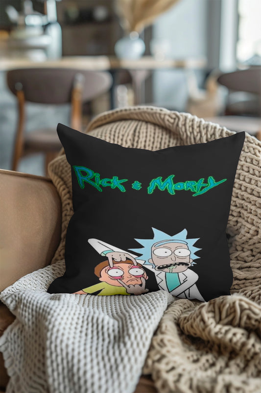 Ric And Morty Cartoon Velvet Cushion