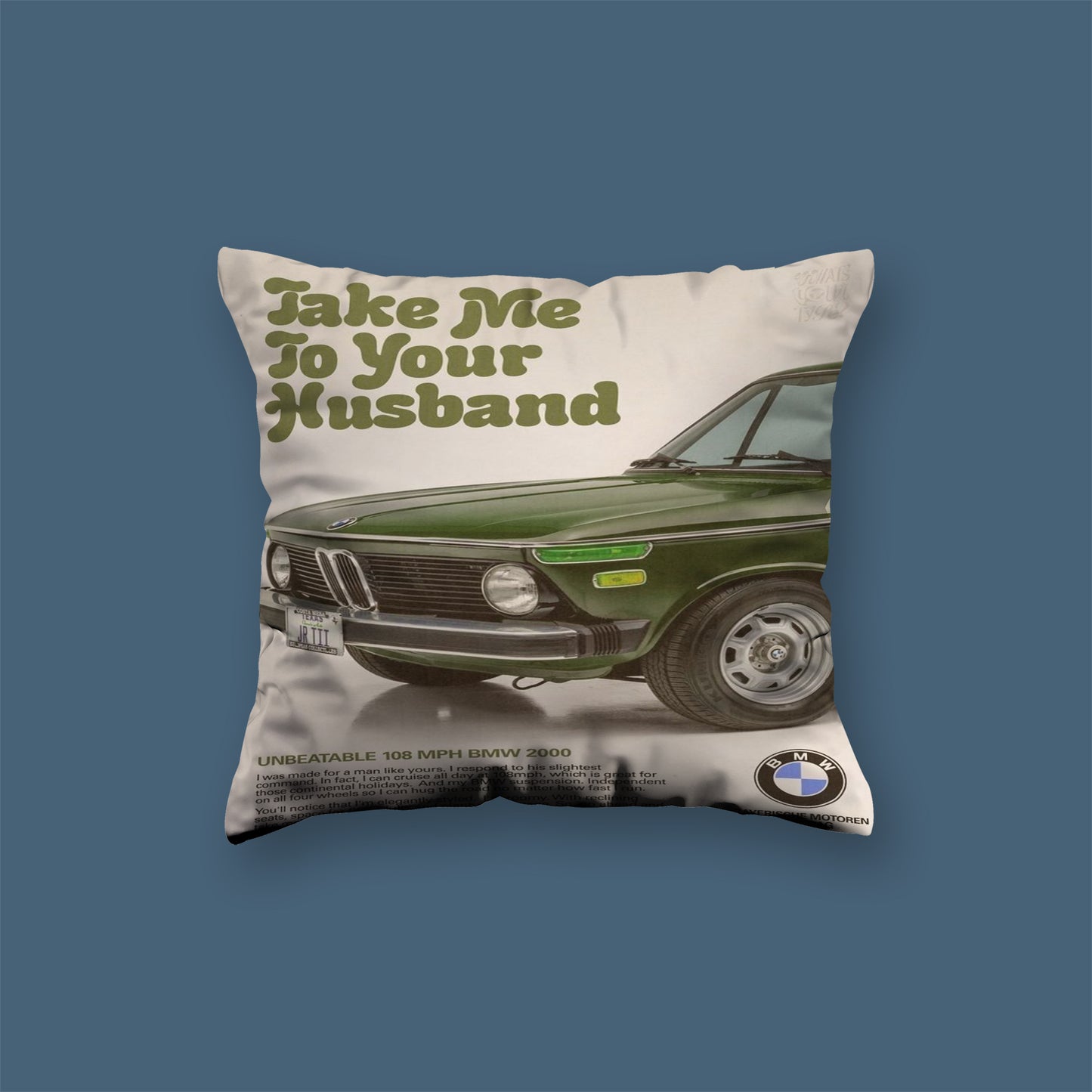 Take Me cars Velvet Cushion