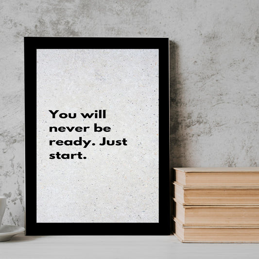 Just Start qoutes englisgh Frame
