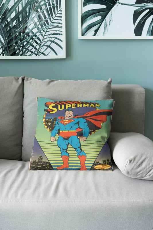 Superman Comics Superhero Velvet Cushion