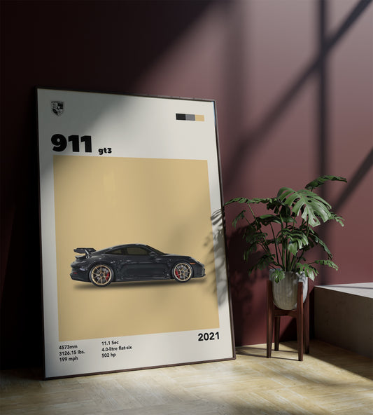 911 yellow Cars Frame