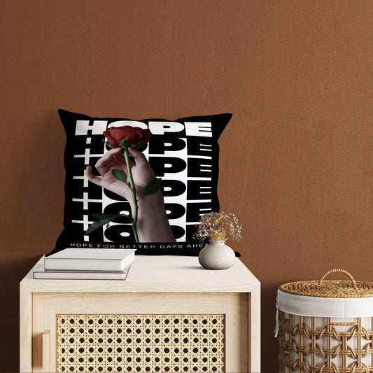 Hope Flower Velvet Cushion