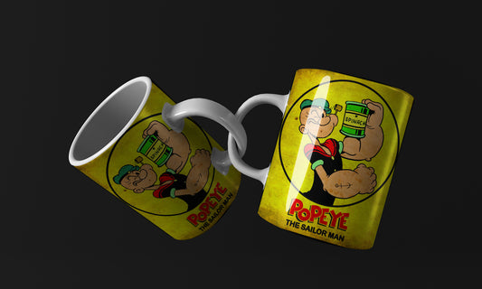 Popeye Red Cartoon Mug