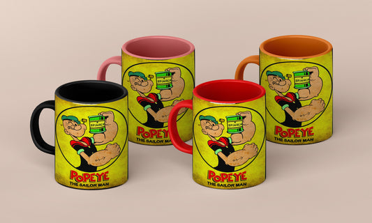 Popeye Red Cartoon Mug