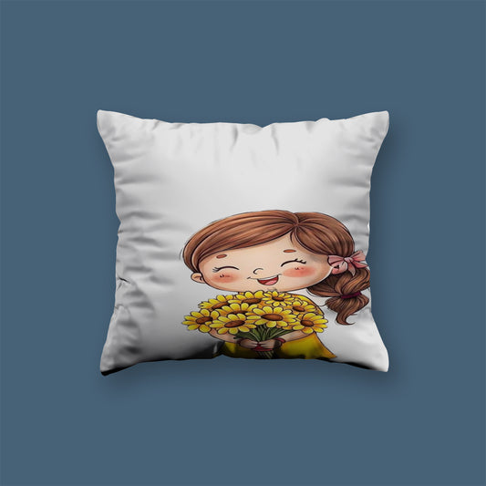 Bouquet of roses Girls Velvet Cushion