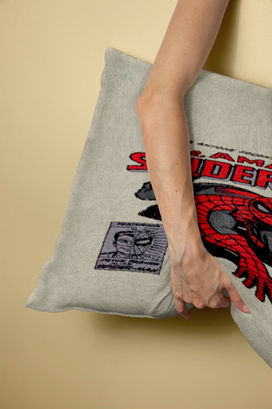 Spiderman Comics Superhero Velvet Cushion