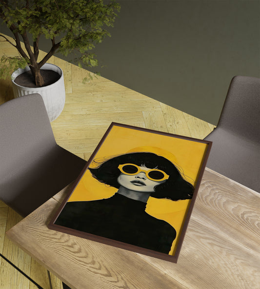 Girl yellow girl Frame