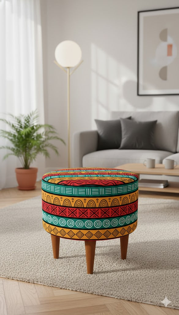 Africa Yellow Pouf