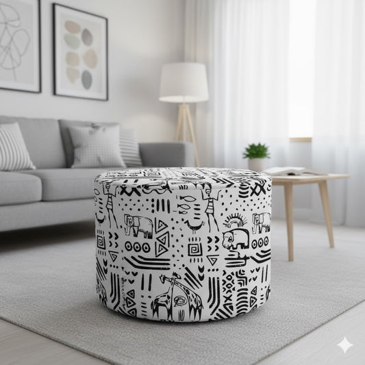 BlackWhite Pouf