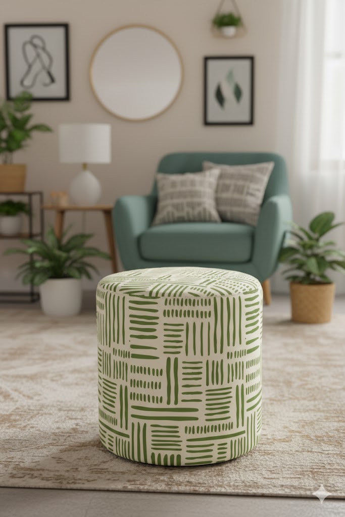 Lines Pattern Pouf