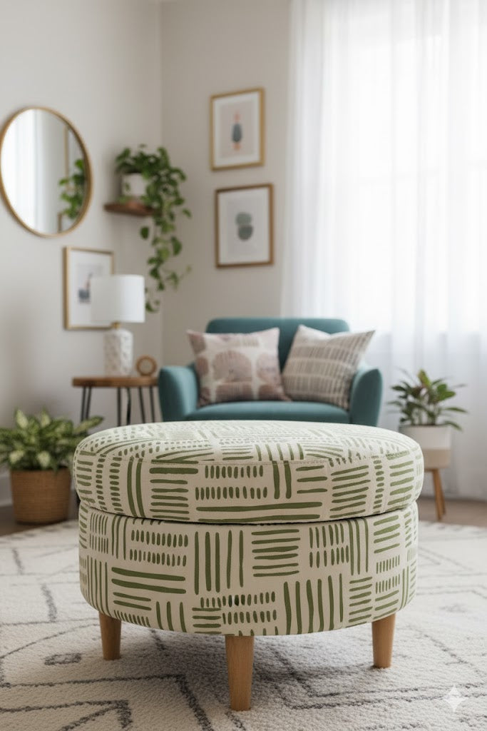Lines Pattern Pouf